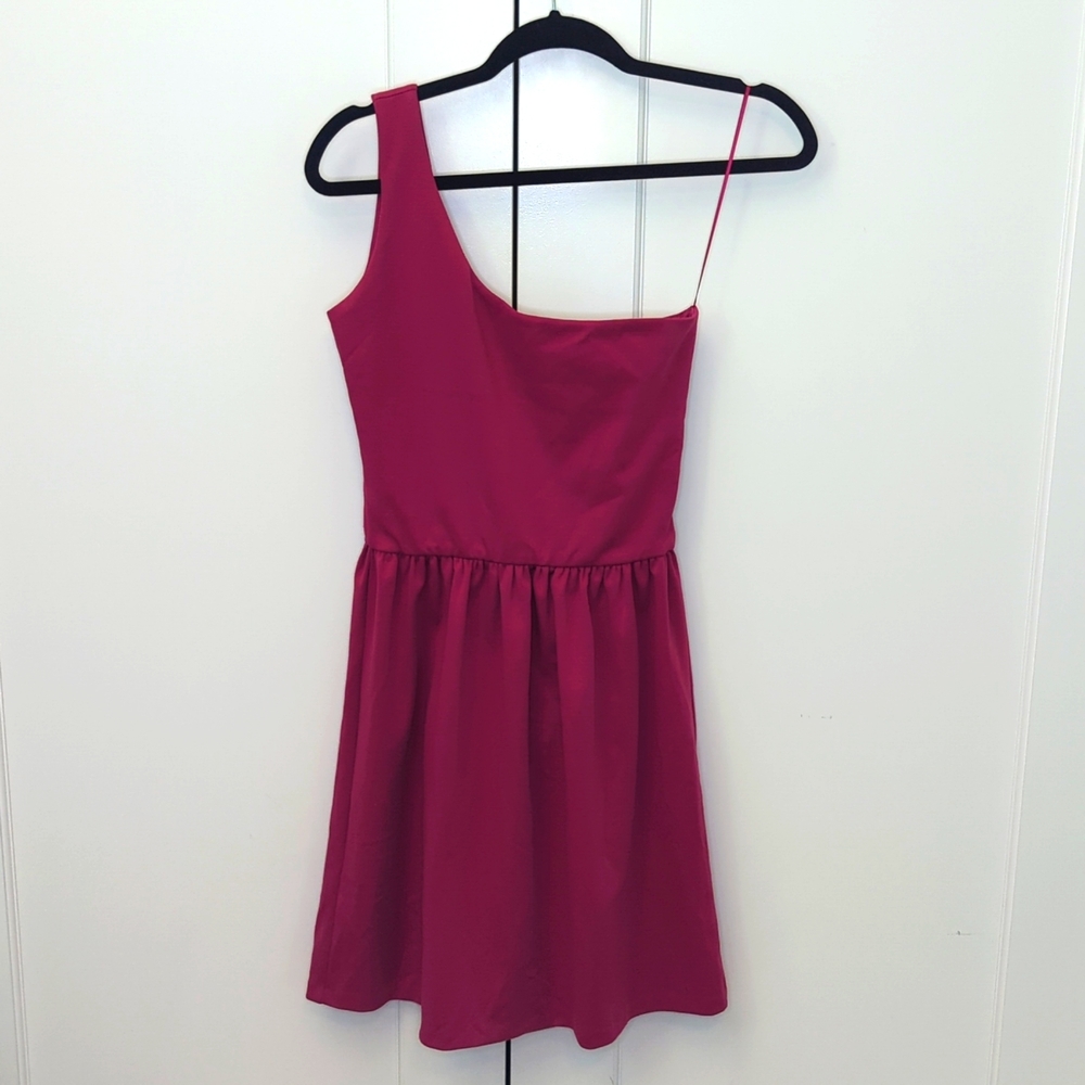 AQUA One-Shoulder Dress